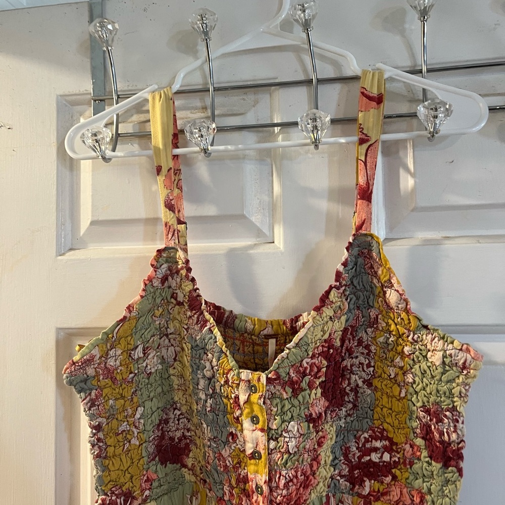 Free People Floral Maxi Dress - Red and Green - Picture 2 of 3